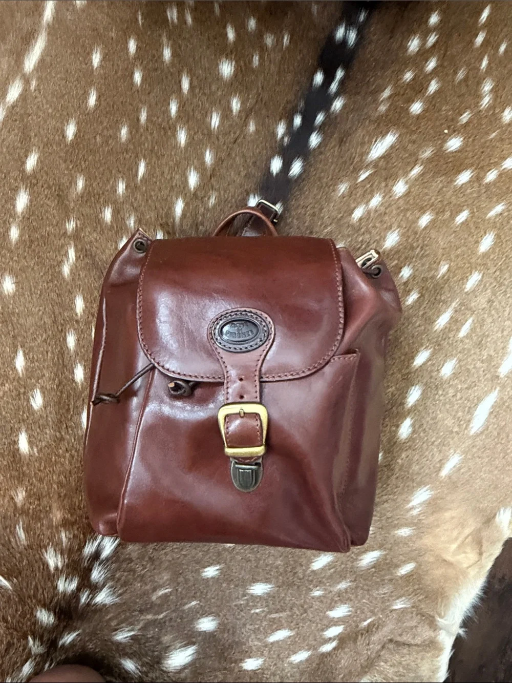 vintage Robe di Firenze leather backpack